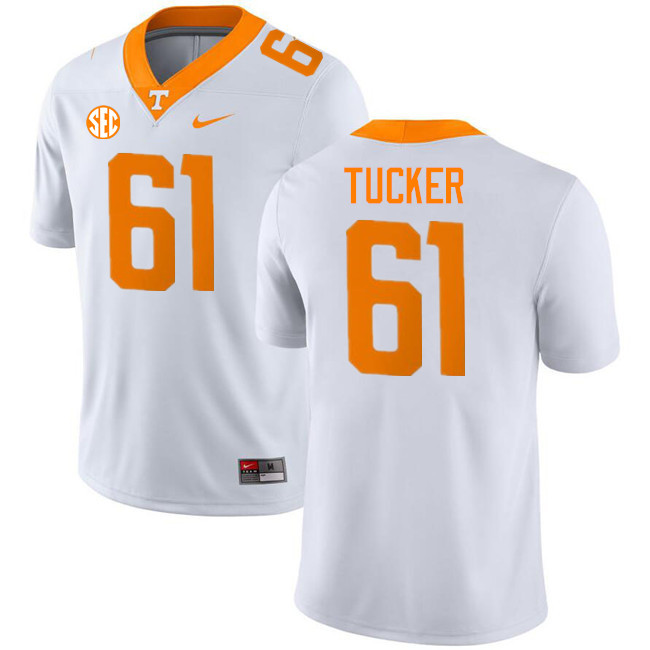 Willis Tucker Tennessee Jersey,Tennessee Volunteers #61 Willis Tucker College Jersey,Uniforms-White